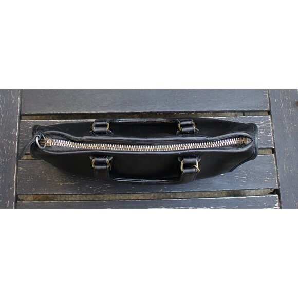 Coach Vintage - 1970s Slim Satchel 9430 Handbag in Black, NYC Factory, Talon ZIp - Picture 5 of 15